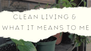 clean living & what it means to me